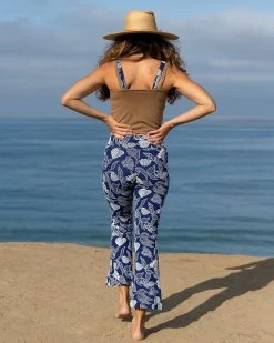 Bell Pant - Gaia 14 Bell Pant - Gaia -Seea Shop Bell Gaia Blue Floral Pattern Pants Apparel Clothing Sun Protective UV Protection 5