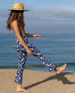 Bell Pant - Gaia 15 Bell Pant - Gaia -Seea Shop Bell Gaia Blue Floral Pattern Pants Apparel Clothing Sun Protective UV Protection 6