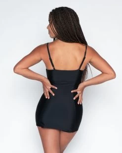 Bolinas One Piece - Black -Seea Shop Bolinas Black One Piece Dress Swim Suit Built In Shorts Adjustable Straps 5
