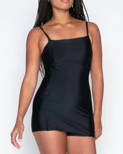 Bolinas One Piece - Black -Seea Shop Bolinas Black One Piece Dress Swim Suit Built In Shorts Adjustable Straps 7