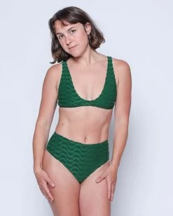 Brasilia Bikini Top - Piscis -Seea Shop Brasilia Piscis Green Textured Pattern Bikini Swim Suit 18
