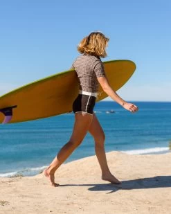 Bridgette Top - Mustang -Seea Shop Bridgette Mustang Brown Plaid Top Polo Collar Rashguard 5