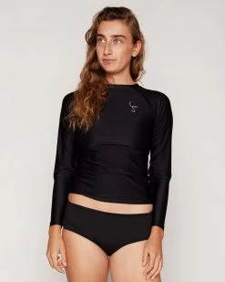 Doheny Rashguard - Black -Seea Shop Doheny Black Rashguard Long Sleeve Sun Protection 1