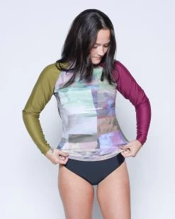 Doheny Rashguard - Ryde -Seea Shop Doheny Ryde Multicolor Pattern Red Green Rashguard Long Sleeve Sun Protection 8