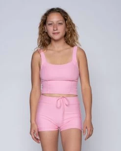 Emma Swim Short - Pink 15 Emma Swim Short - Pink -Seea Shop Emma Pink Swim Suit Shorts Bottoms 1