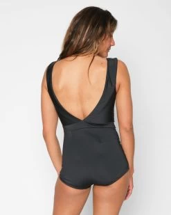 Frida One Piece - Black -Seea Shop Frida Black Swim Suit One Piece V Neck 3