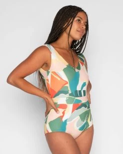 Frida One Piece - Brisa 11 Frida One Piece - Brisa -Seea Shop Frida Brisa Multicolor Floral Pattern Swim Suit One Piece V Neck 6