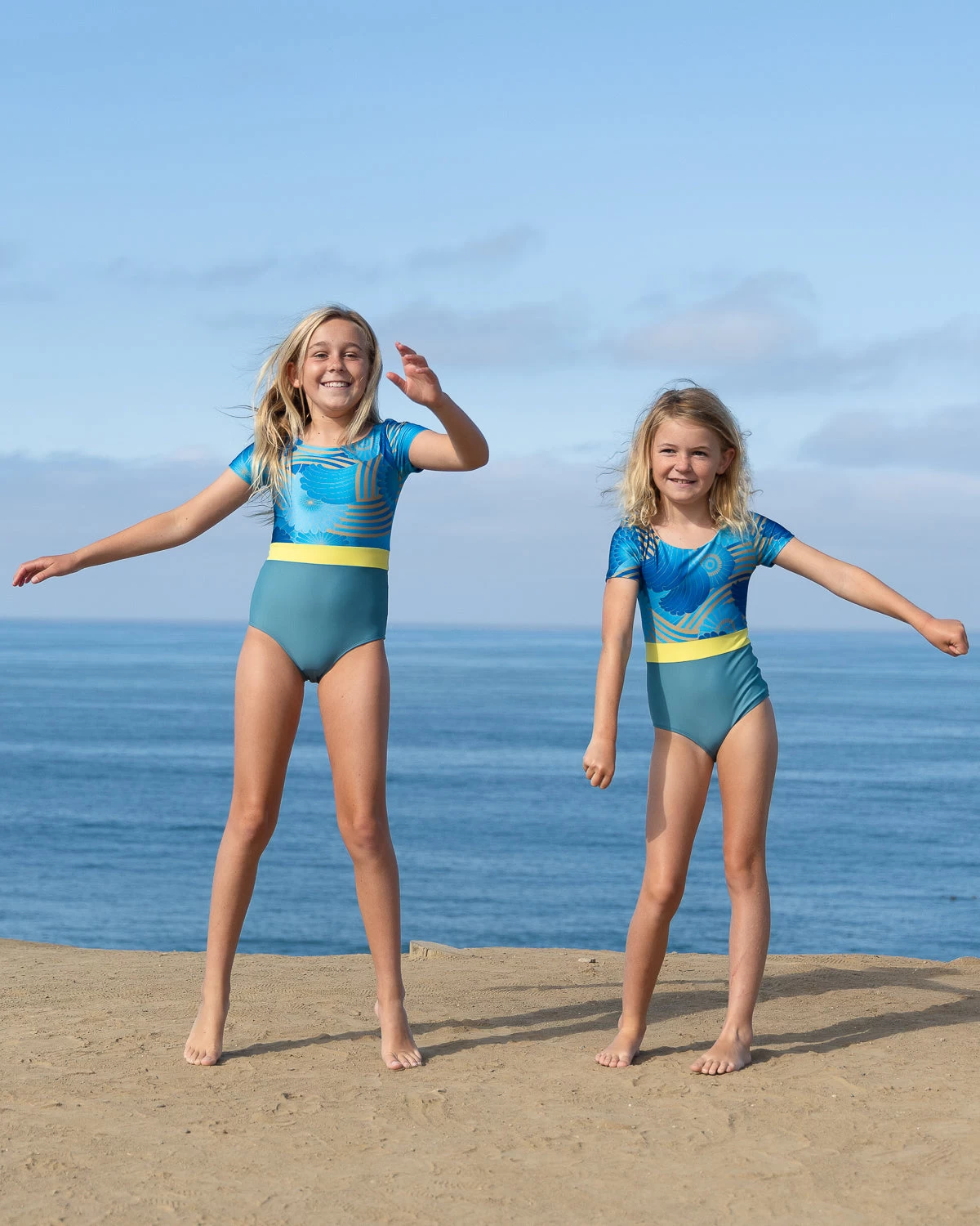 Girls Ayla One Piece - Seaflower 2 Girls Ayla One Piece - Seaflower - Image 2