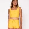 Maisie Swim Tank - Saffron