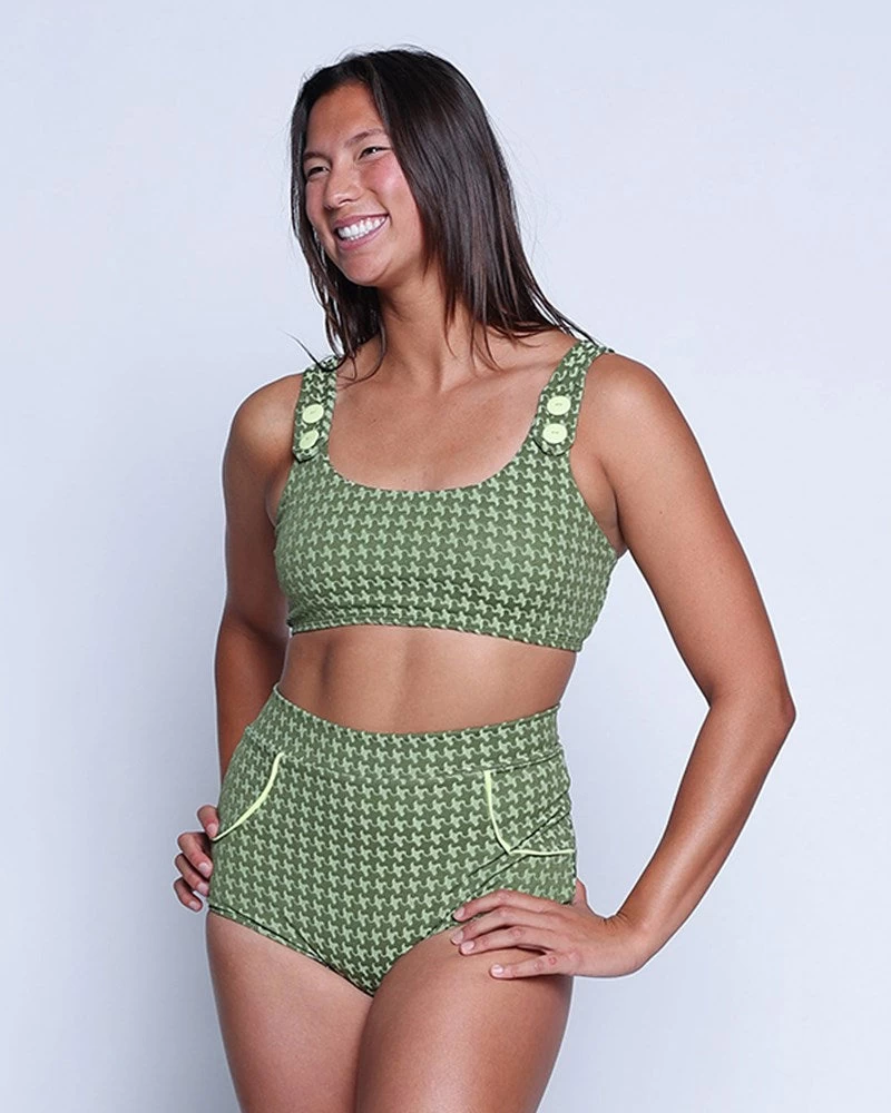 Georgia High Waist Bikini Bottom - Shamrock 4 Georgia High Waist Bikini Bottom - Shamrock - Image 4