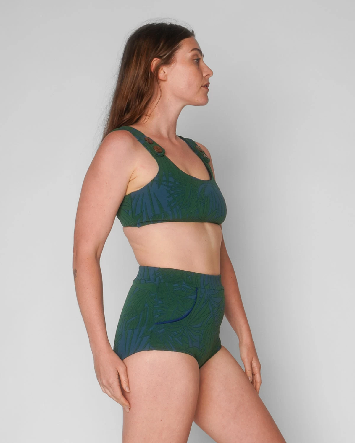 Georgia High Waist Bikini Bottom - Jardim 6 Georgia High Waist Bikini Bottom - Jardim - Image 6