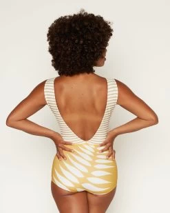 Lido One Piece - Gold Leaf -Seea Shop SEEA Lido Onepiece Goldleaf 4X5 109