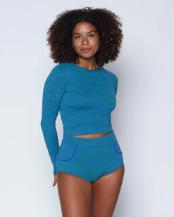 Palomar Crop Top Rashguard - Alga -Seea Shop SEEA Palomar CropTopRashguard Alga 4X5 5