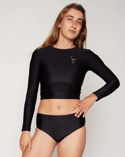 Palomar Crop Top Rashguard - Black -Seea Shop SEEA Palomar Rashguard Black 4X5 2