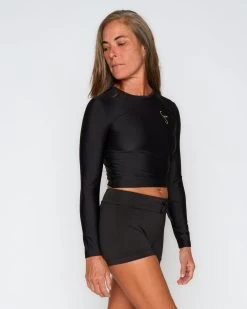 Palomar Crop Top Rashguard - Black -Seea Shop SEEA Palomar Rashguard Black 4X5 7