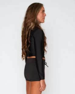 Palomar Crop Top Rashguard - Black -Seea Shop SEEA Palomar Rashguard Black 4X5 8