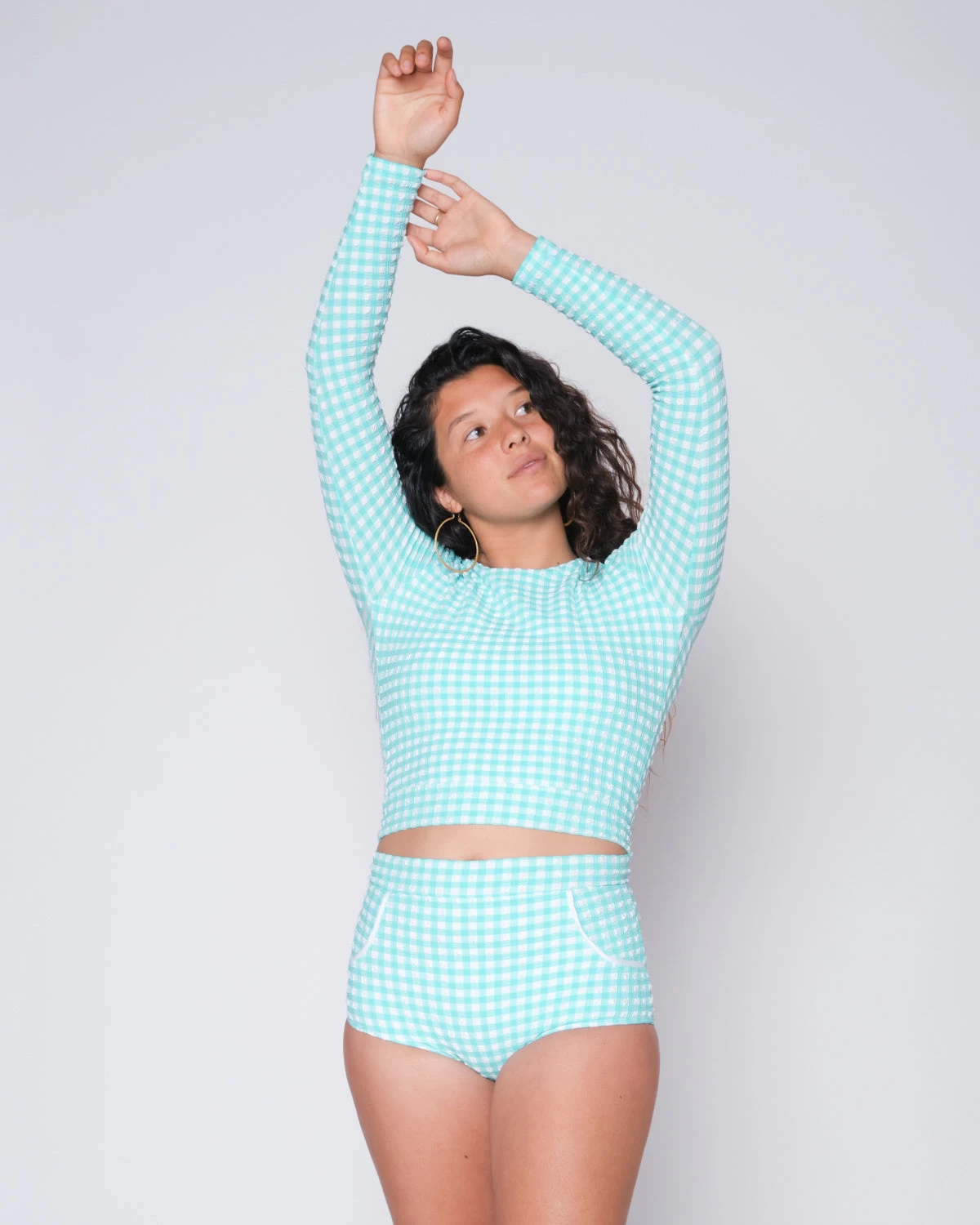 Palomar Crop Top Rashguard - Lagoon 6 Palomar Crop Top Rashguard - Lagoon - Image 6